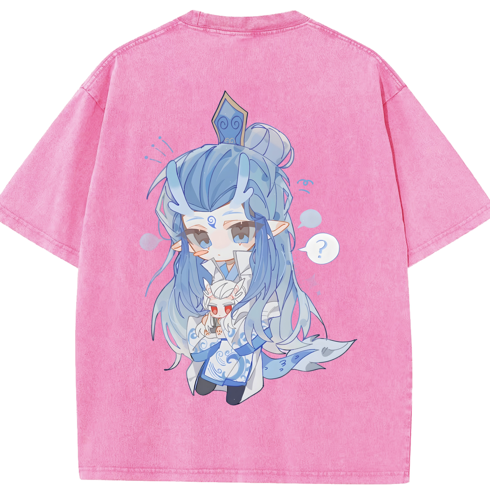 （画像用） Ne Zha 2 ナタ 魔童の大暴れ 綿100% ヴィンテージ風 半袖Tシャツ（背面プリント）